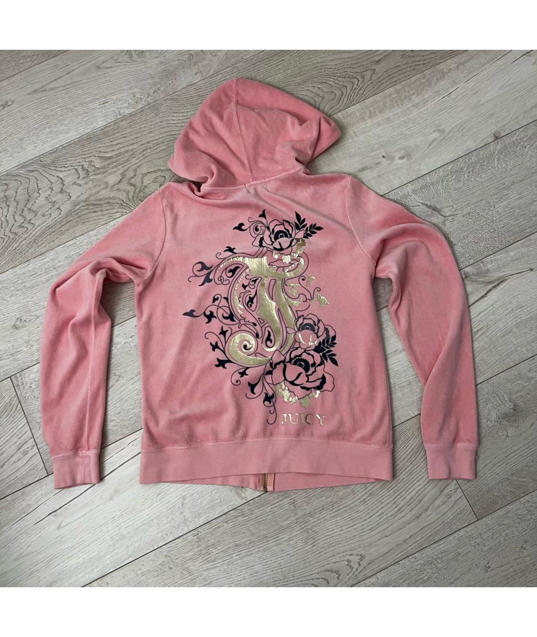 JUICY COUTURE Розовый велюровый спортивные костюмы, фото 4