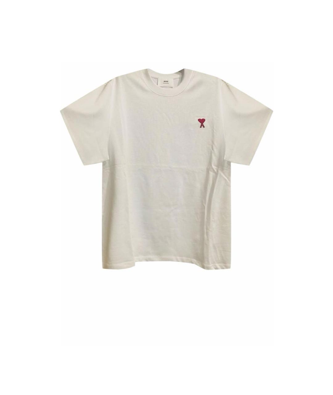 AMI Белая хлопковая футболка, фото 9