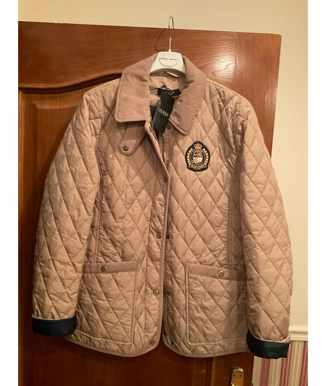 RALPH LAUREN Бежевая полиэстеровая куртка, фото 5