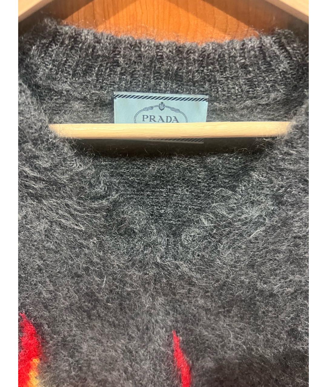 PRADA Серый джемпер / свитер, фото 4