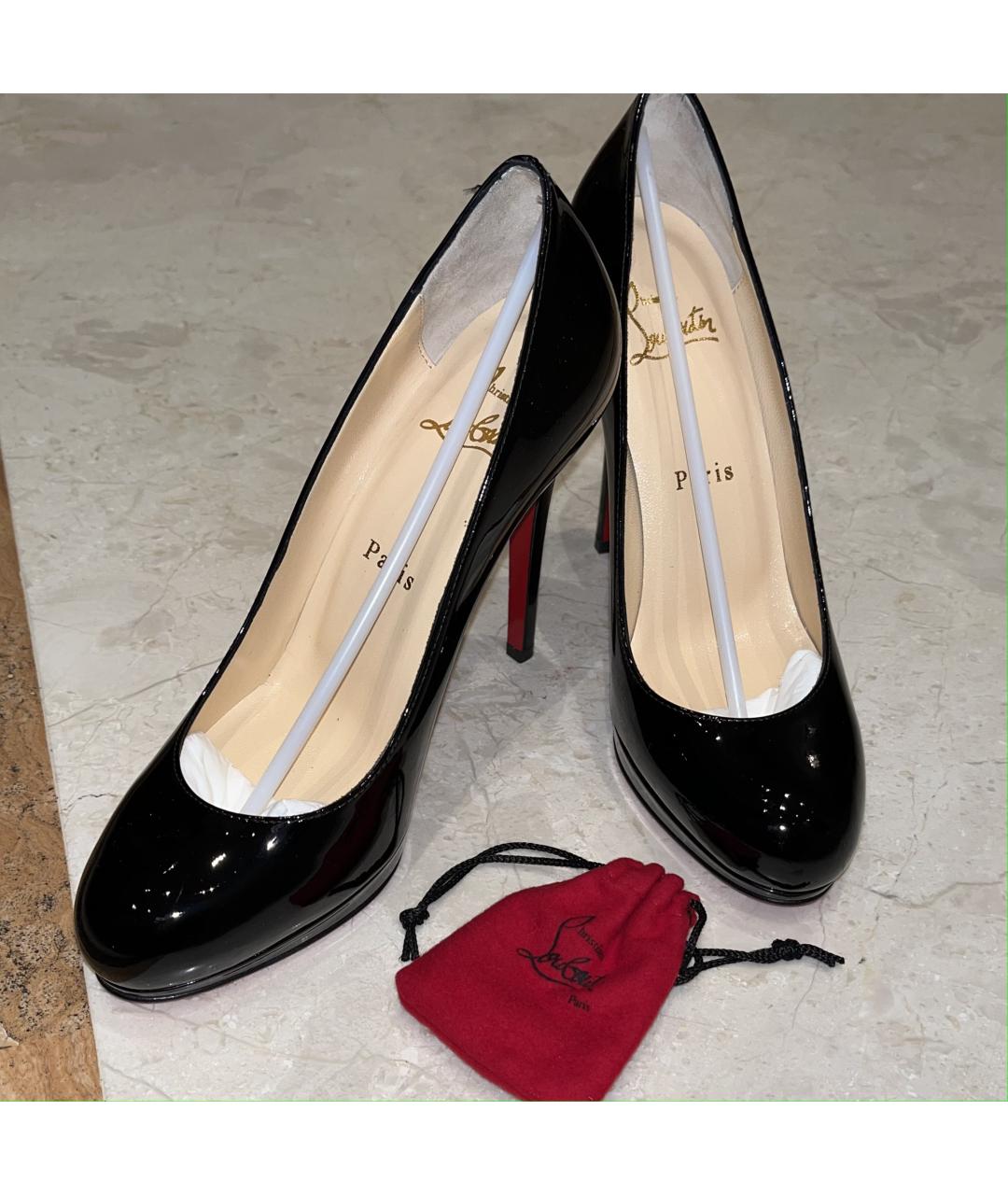 CHRISTIAN LOUBOUTIN Черные туфли из лакированной кожи, фото 6