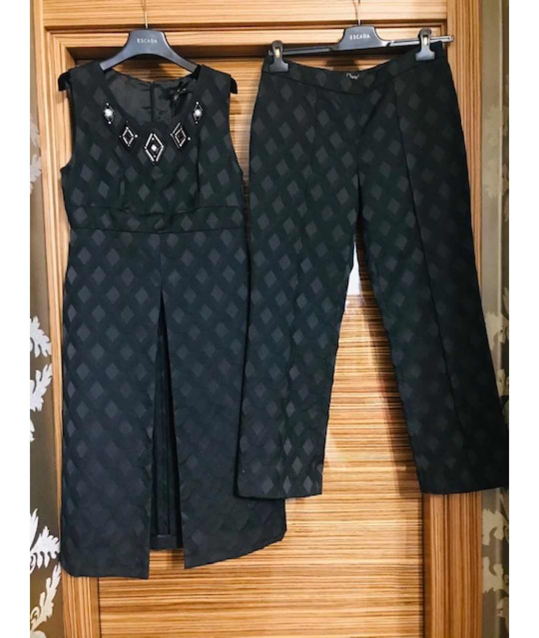 CLIPS Черный хлопко-эластановый костюм с брюками, фото 9