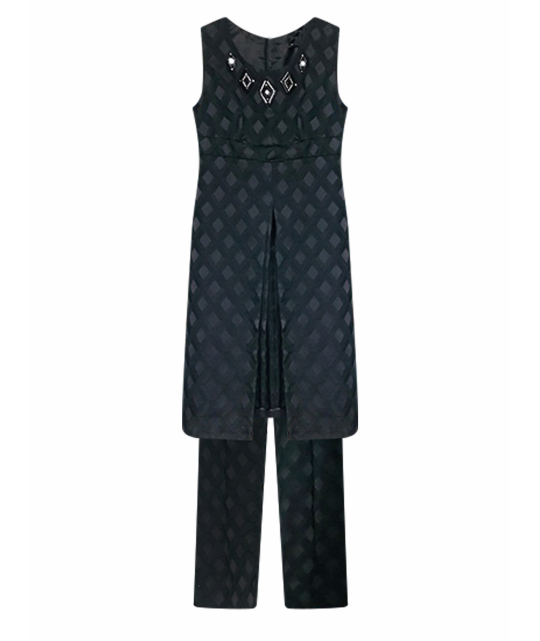 CLIPS Черный хлопко-эластановый костюм с брюками, фото 1