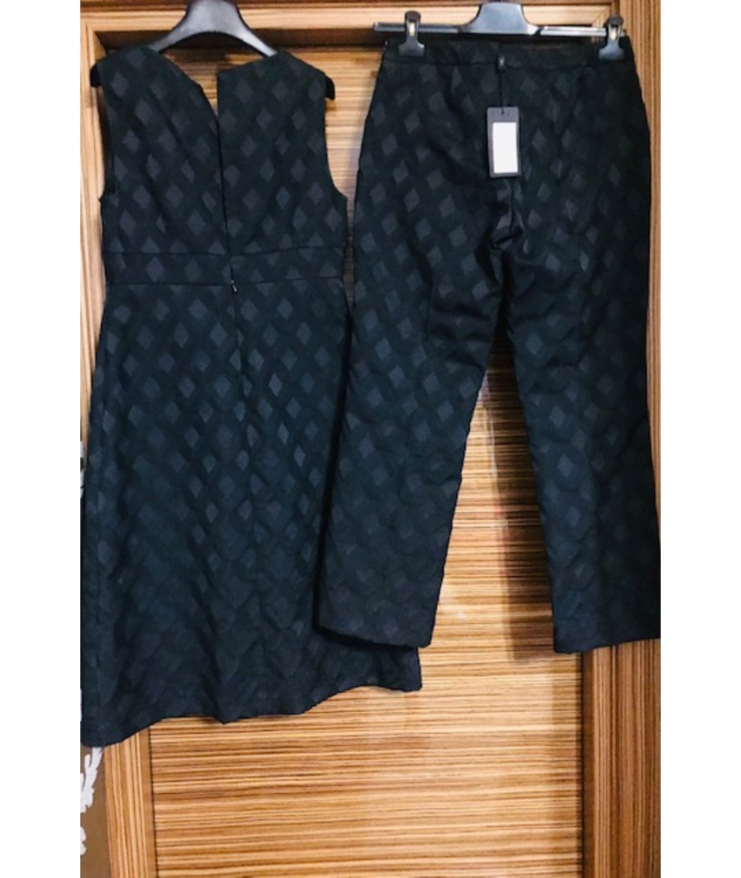 CLIPS Черный хлопко-эластановый костюм с брюками, фото 2