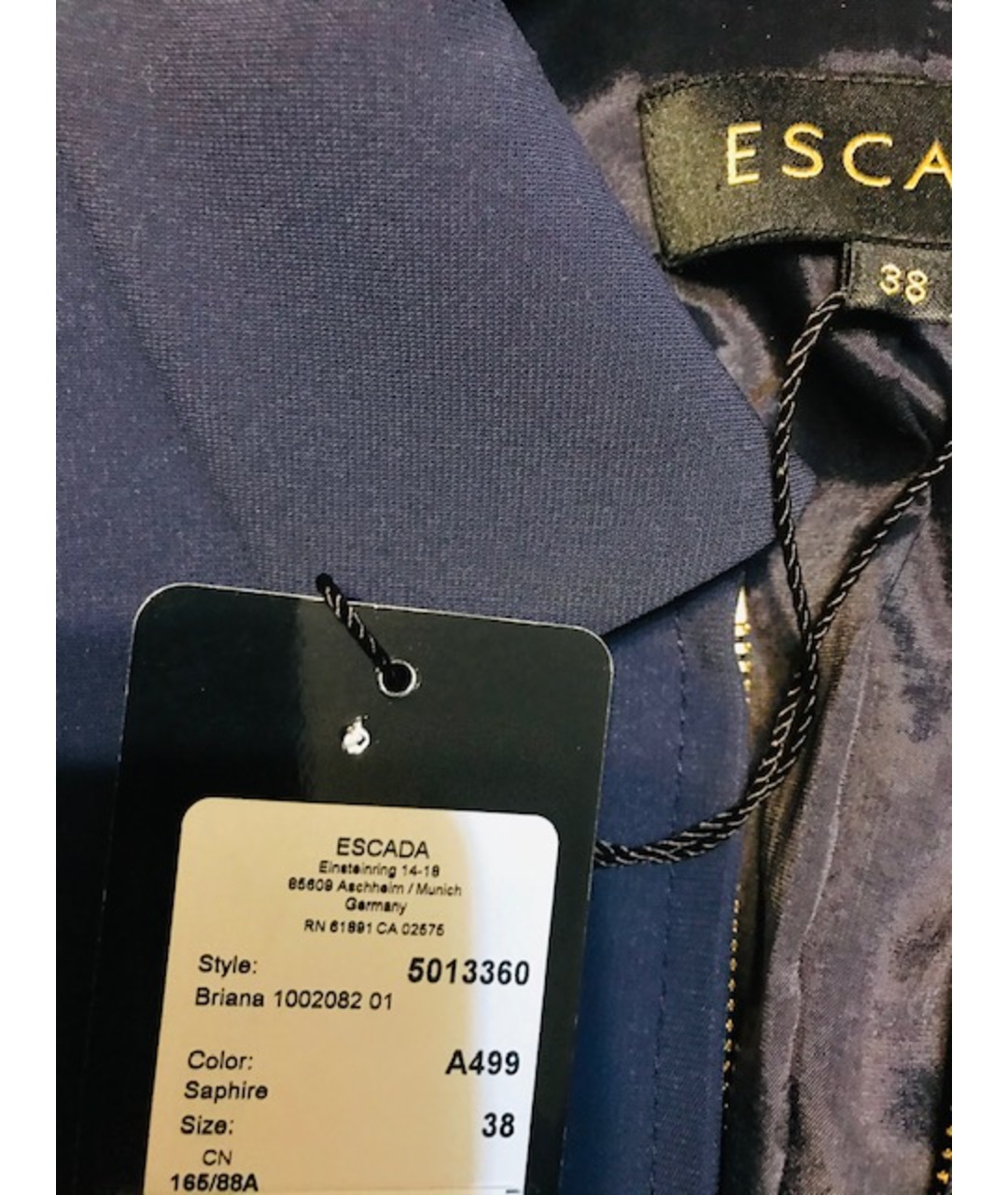 ESCADA Синий вискозный жакет/пиджак, фото 5