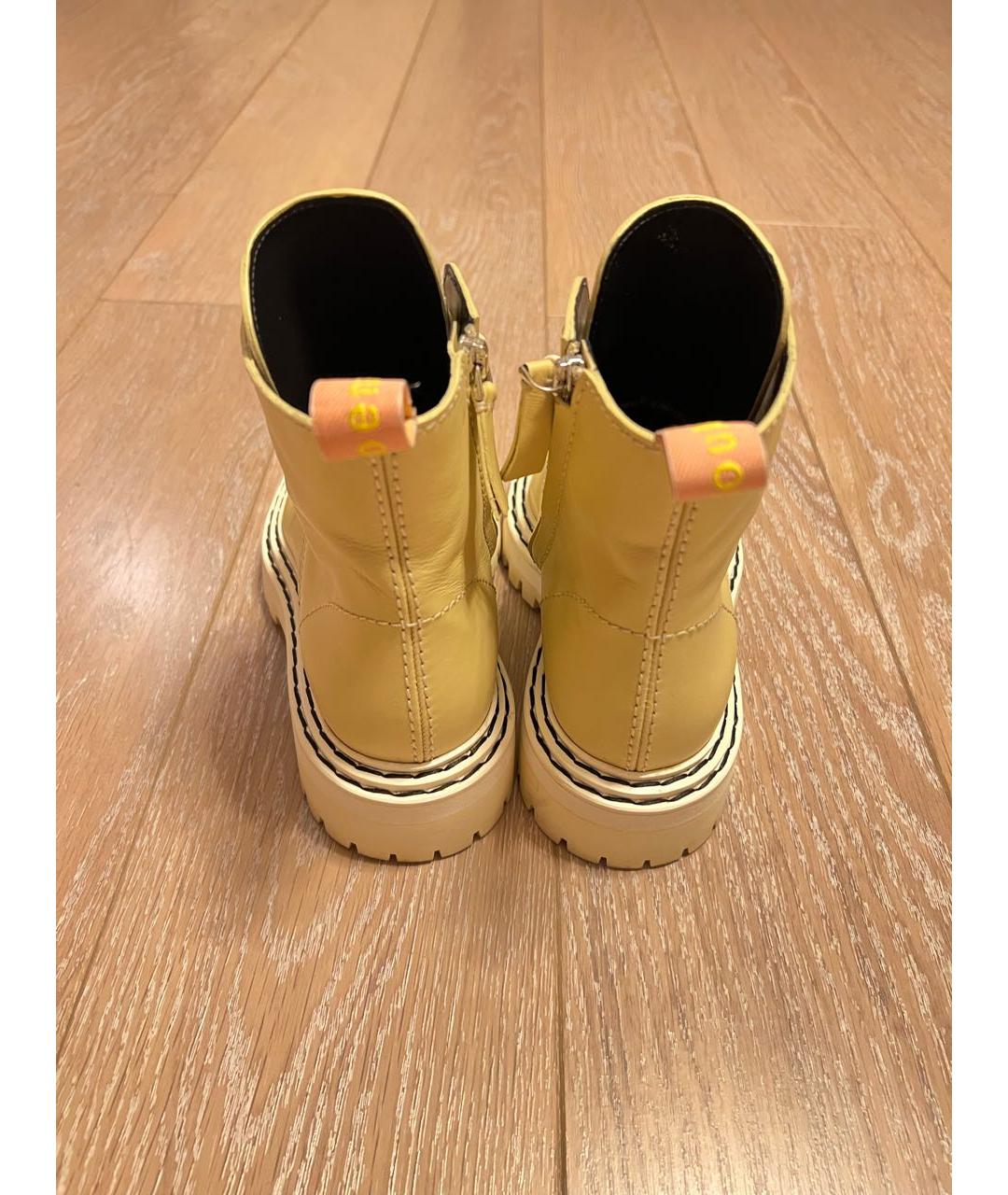 PROENZA SCHOULER Бежевые кожаные ботинки, фото 4