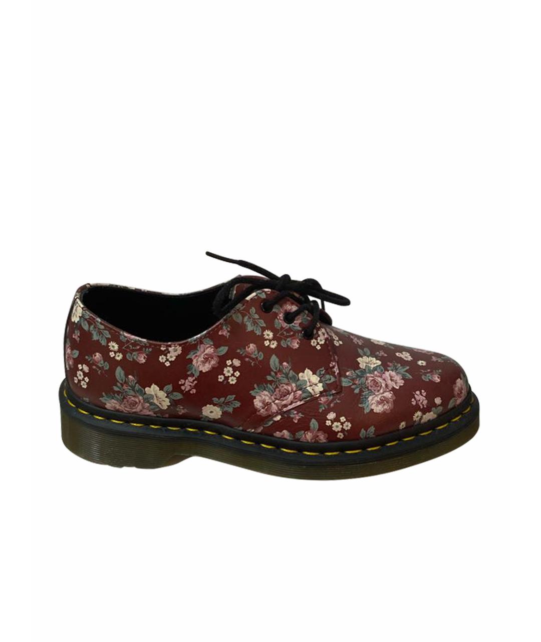 DR. MARTENS Бордовые кожаные ботинки, фото 1