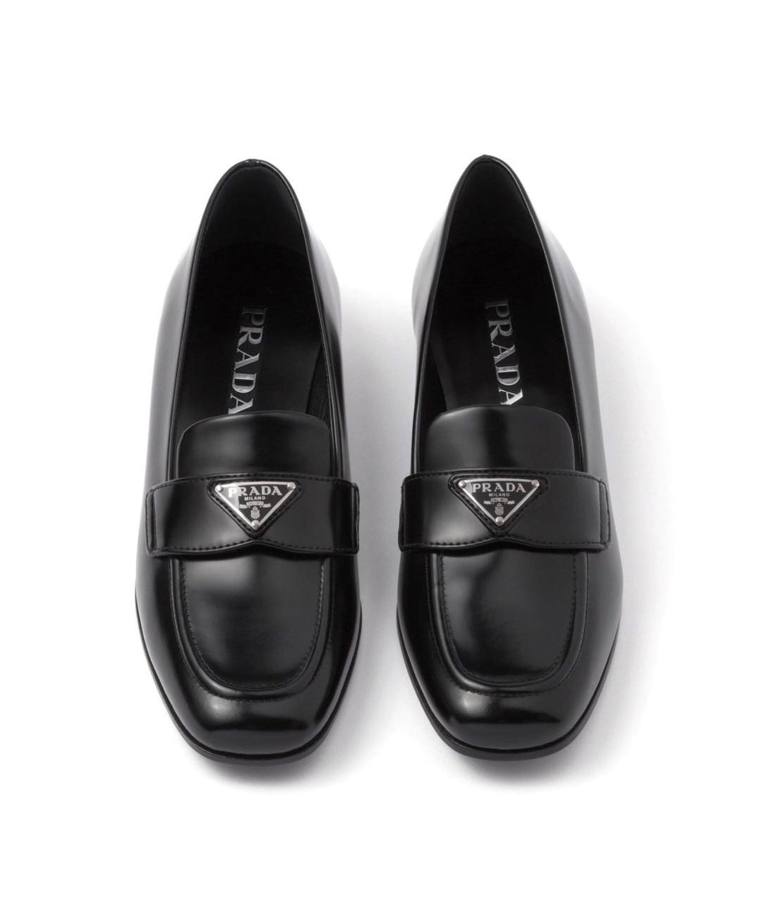 PRADA Черные кожаные лоферы, фото 4