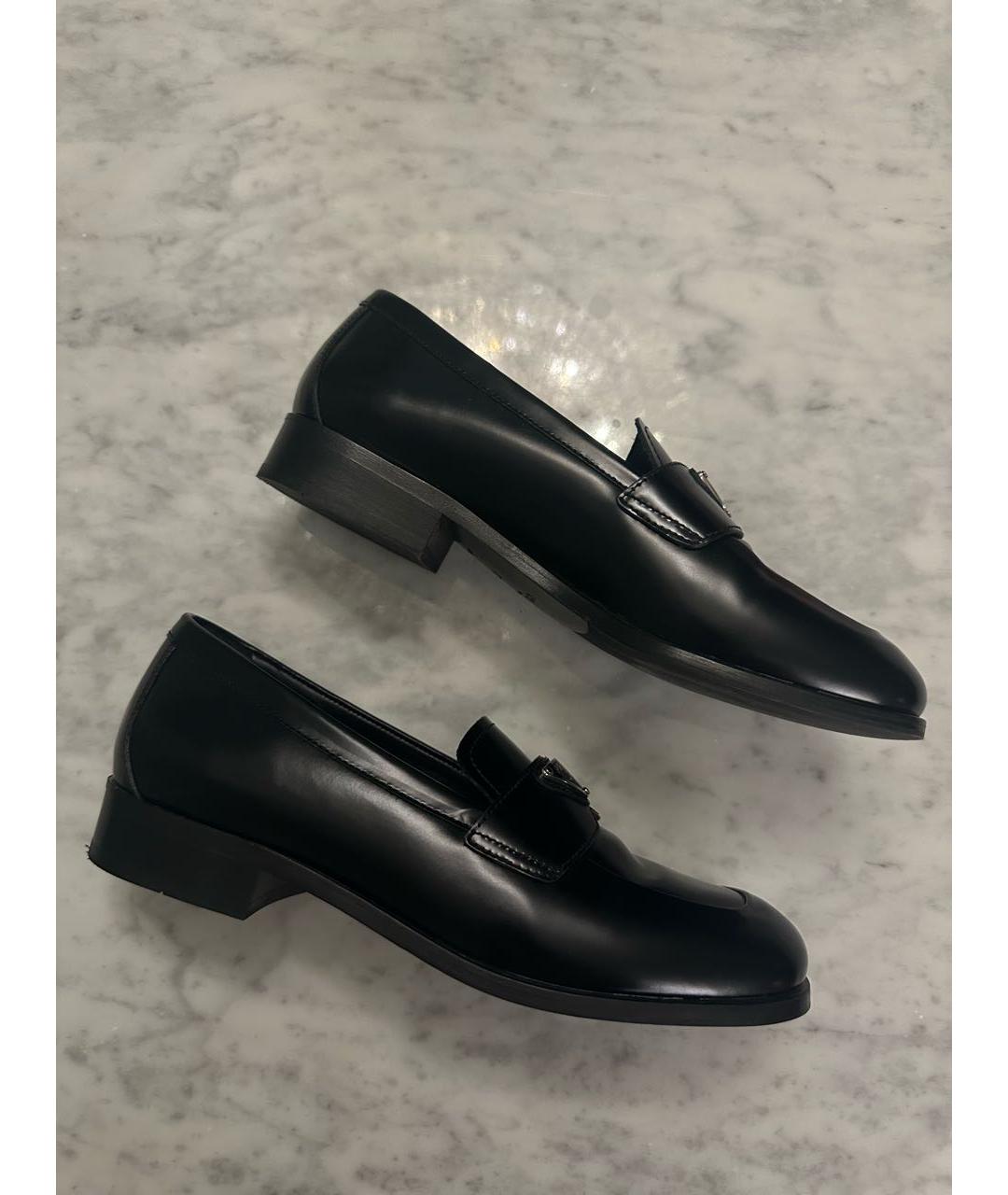 PRADA Черные кожаные лоферы, фото 6
