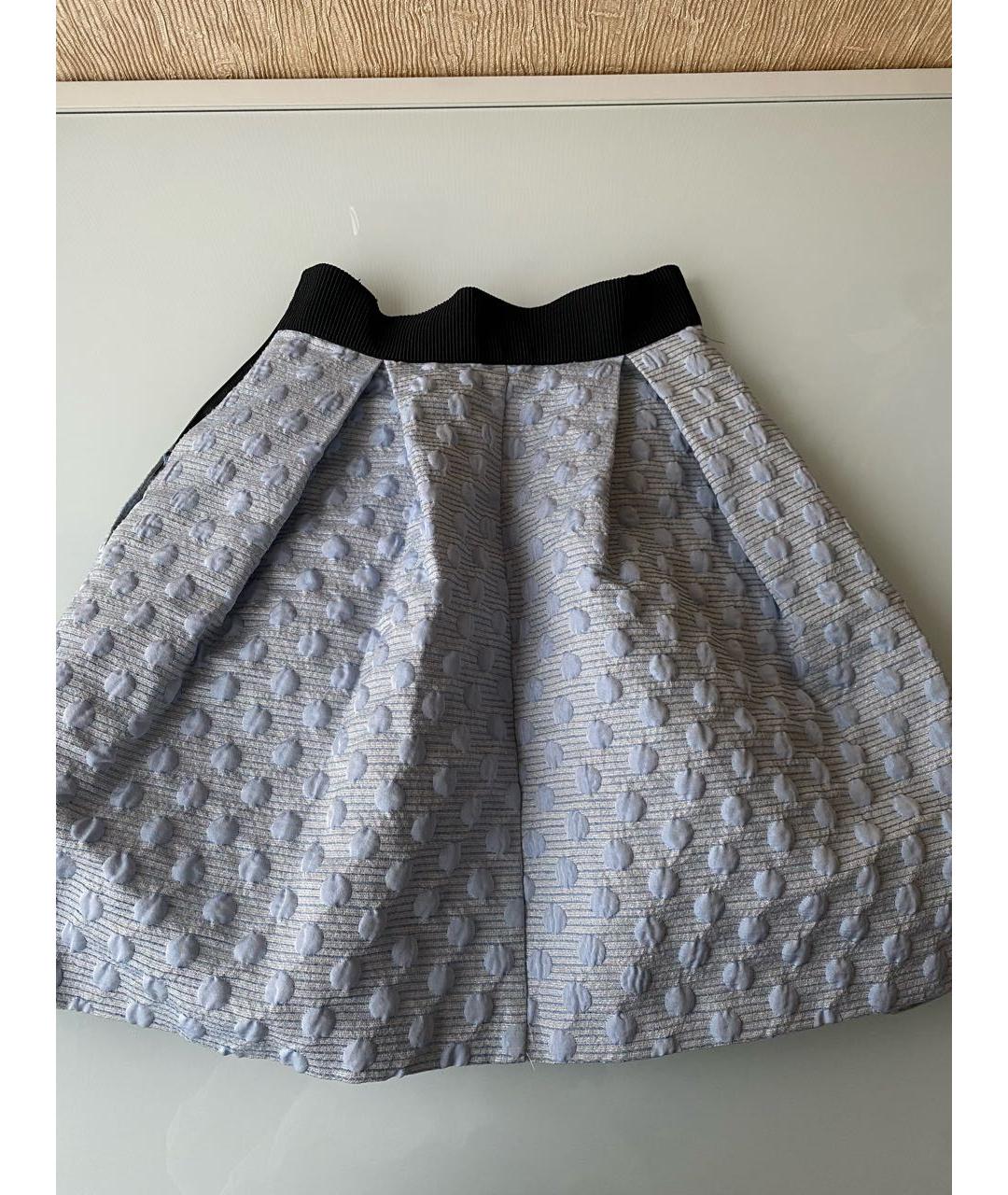 PINKO Голубая полиамидовая юбка мини, фото 7