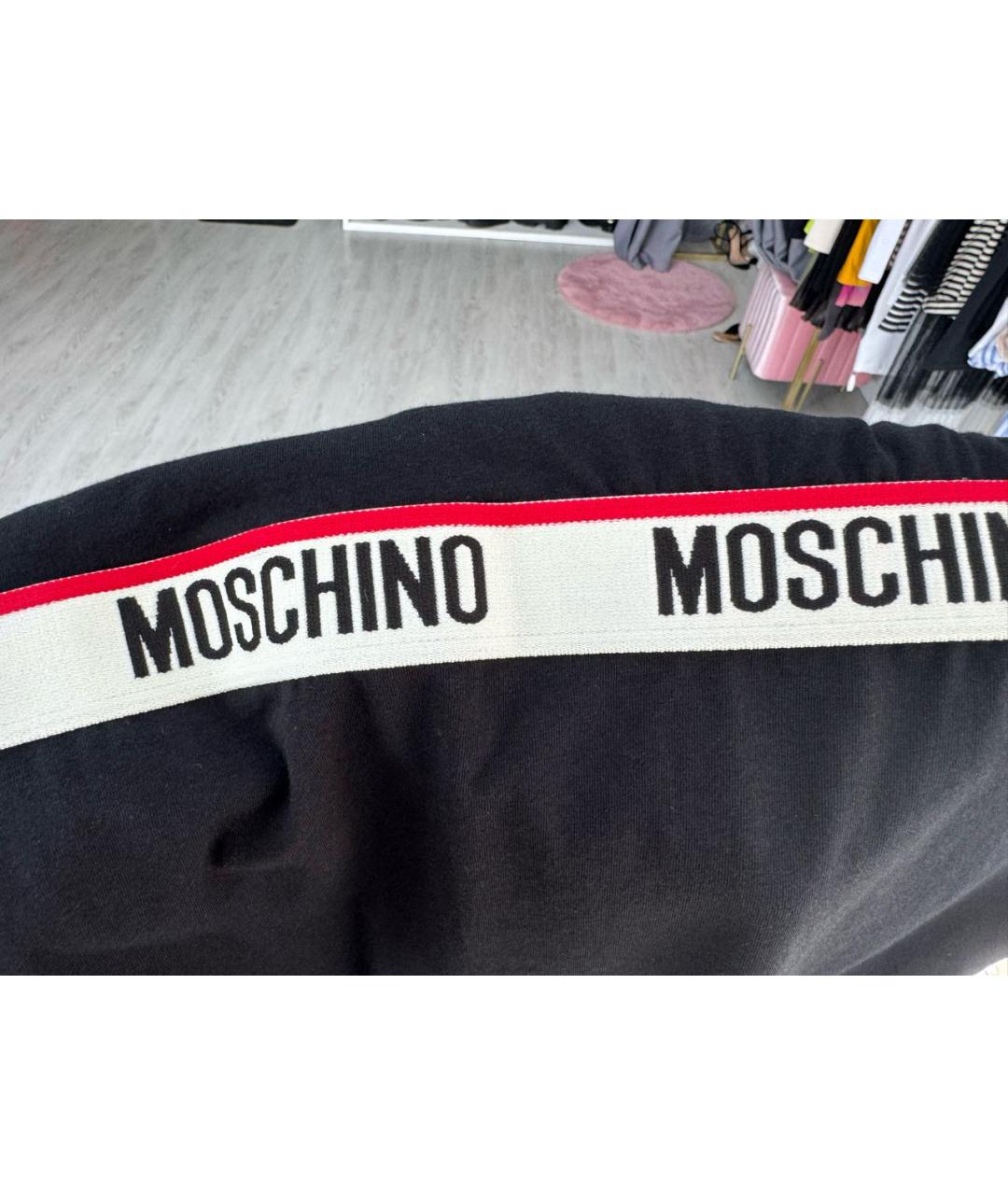 MOSCHINO UNDERWEAR Черное хлопко-эластановое боди, фото 6