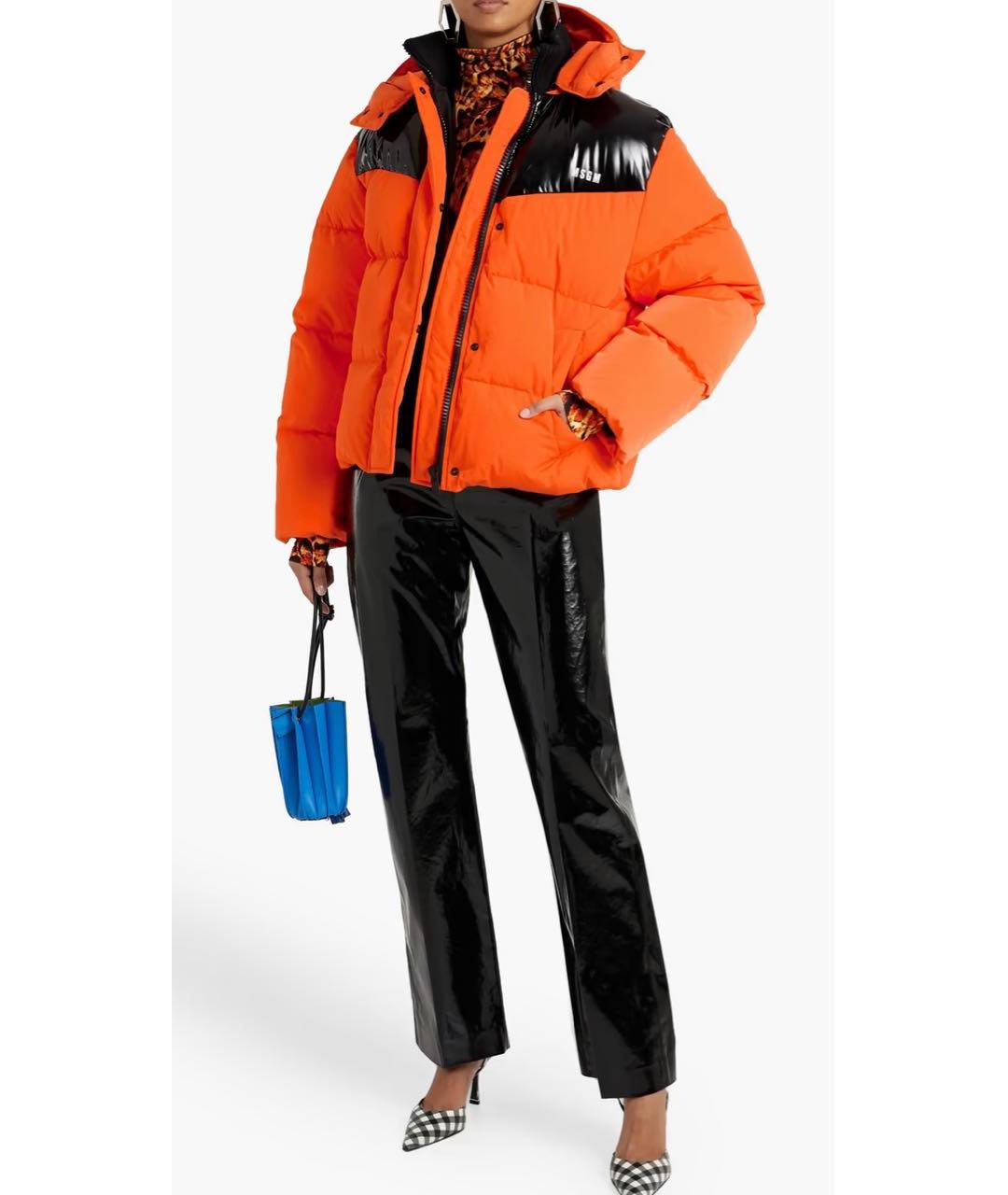MSGM Оранжевая полиамидовая куртка, фото 2