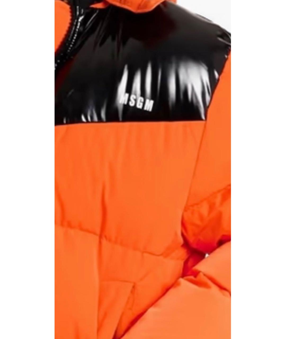 MSGM Оранжевая полиамидовая куртка, фото 4