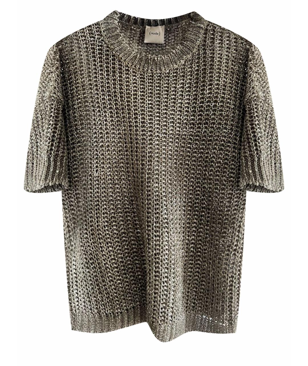 NUDE Хаки льняной джемпер / свитер, фото 1