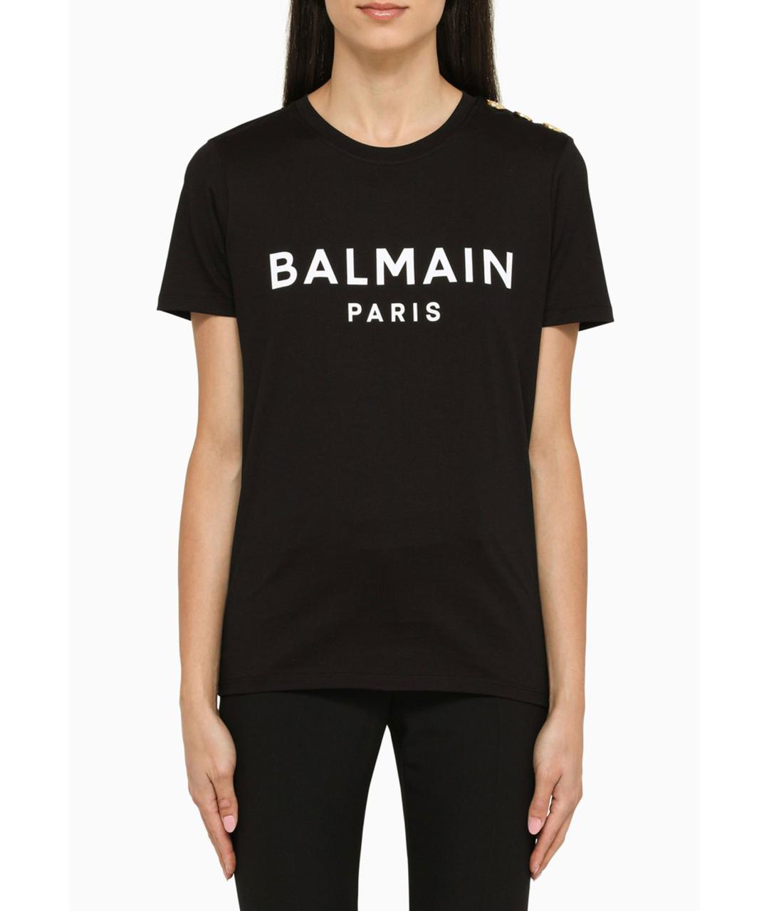 BALMAIN Черная футболка, фото 4