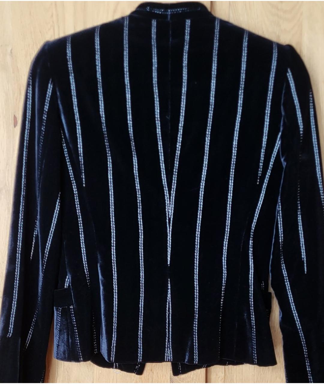 GIANFRANCO FERRE Черный бархатный жакет/пиджак, фото 2