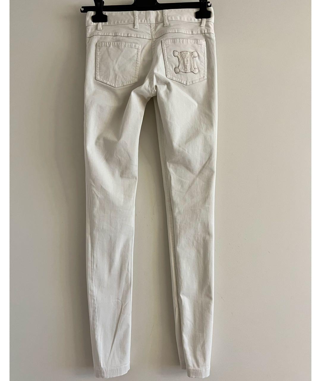 CELINE Бежевые хлопковые джинсы слим, фото 2