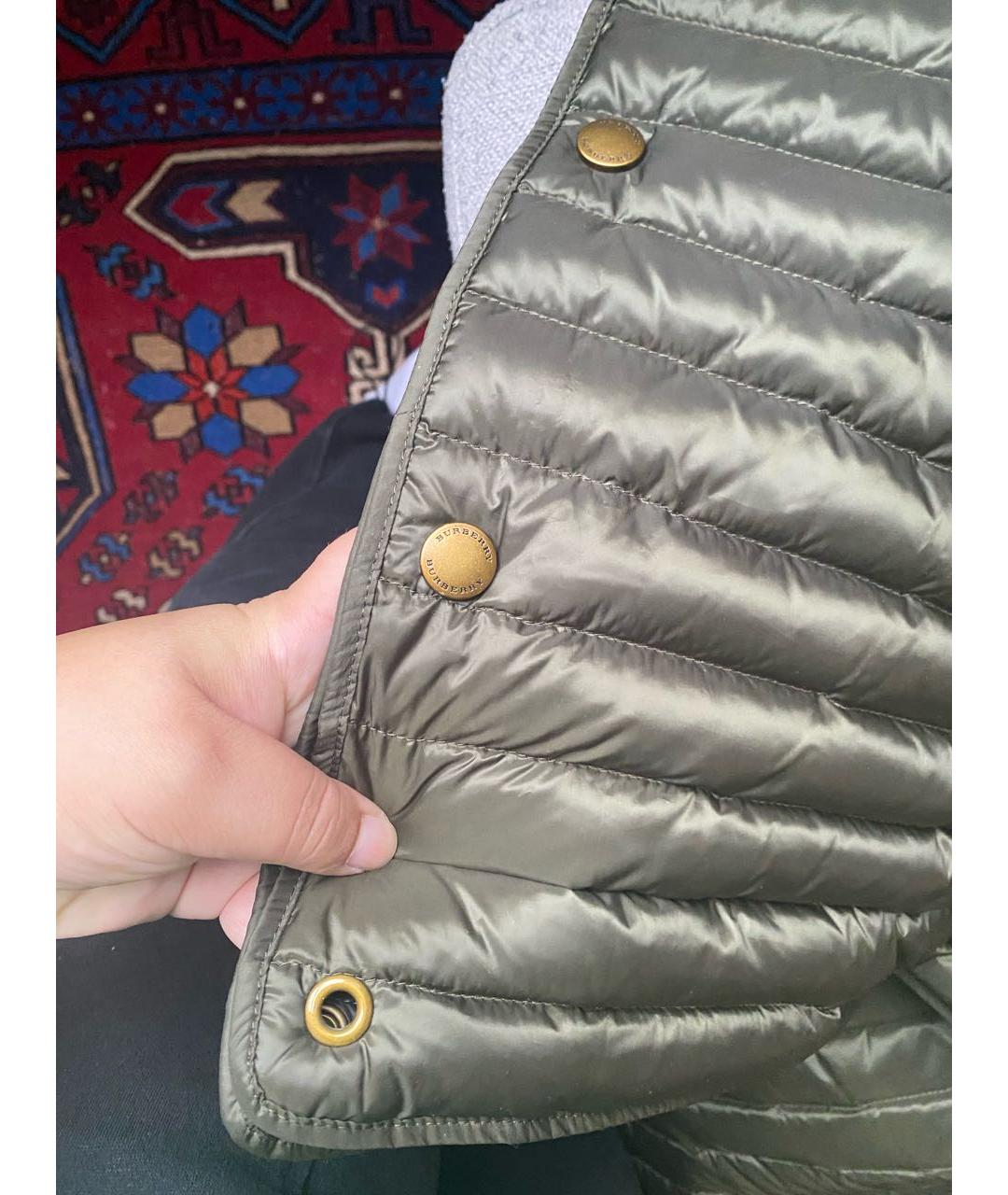 BURBERRY Хаки полиэстеровая куртка, фото 5