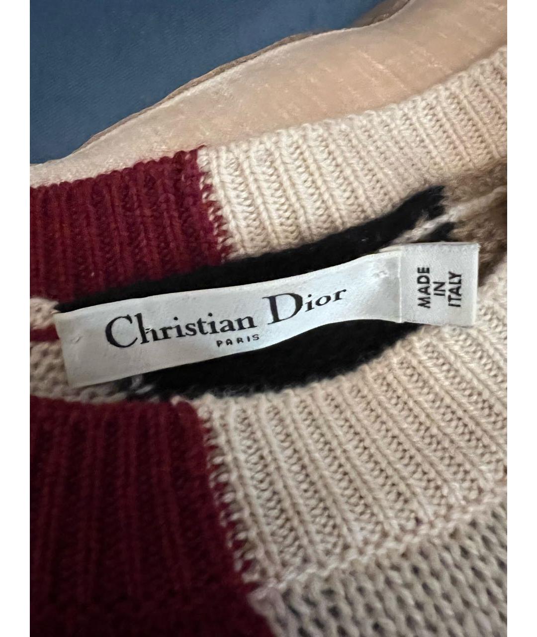 CHRISTIAN DIOR Бежевый кашемировый джемпер / свитер, фото 2