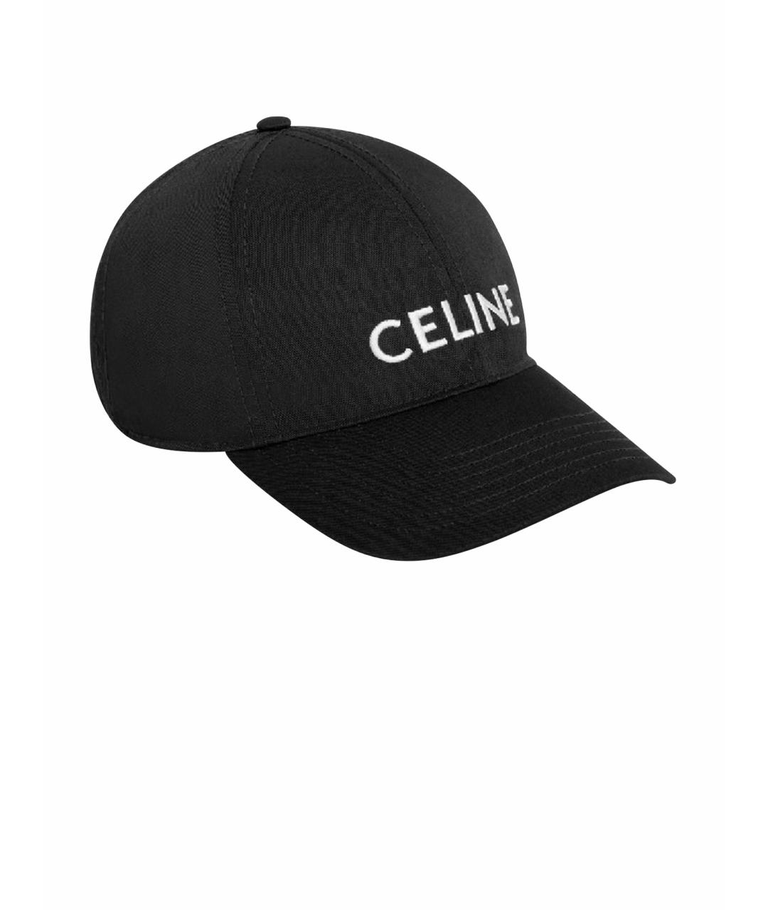 CELINE Черная хлопковая кепка, фото 1