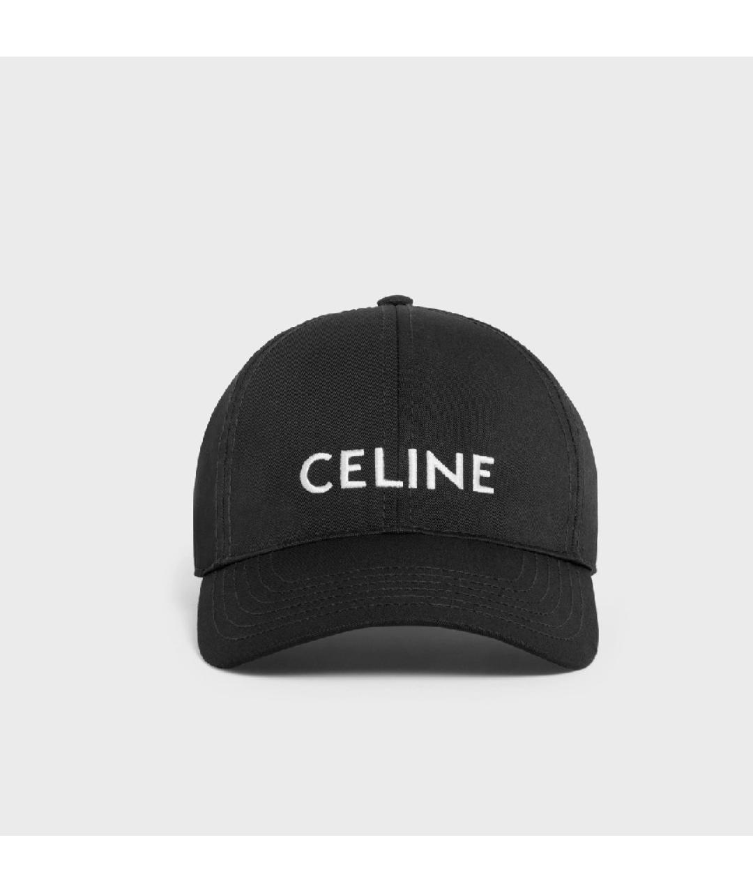 CELINE Черная хлопковая кепка, фото 2