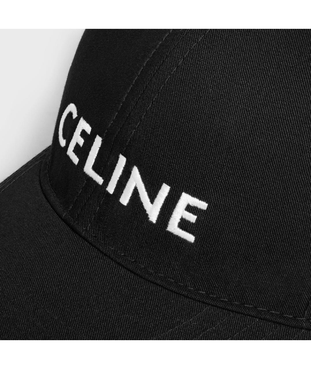 CELINE Черная хлопковая кепка, фото 5