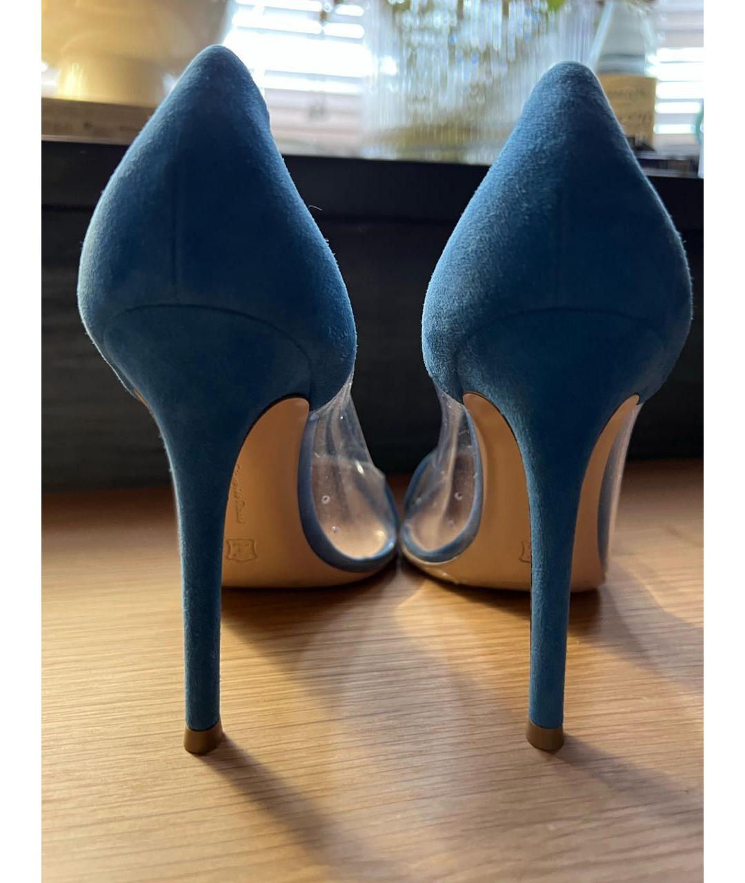 GIANVITO ROSSI Синие замшевые туфли, фото 4