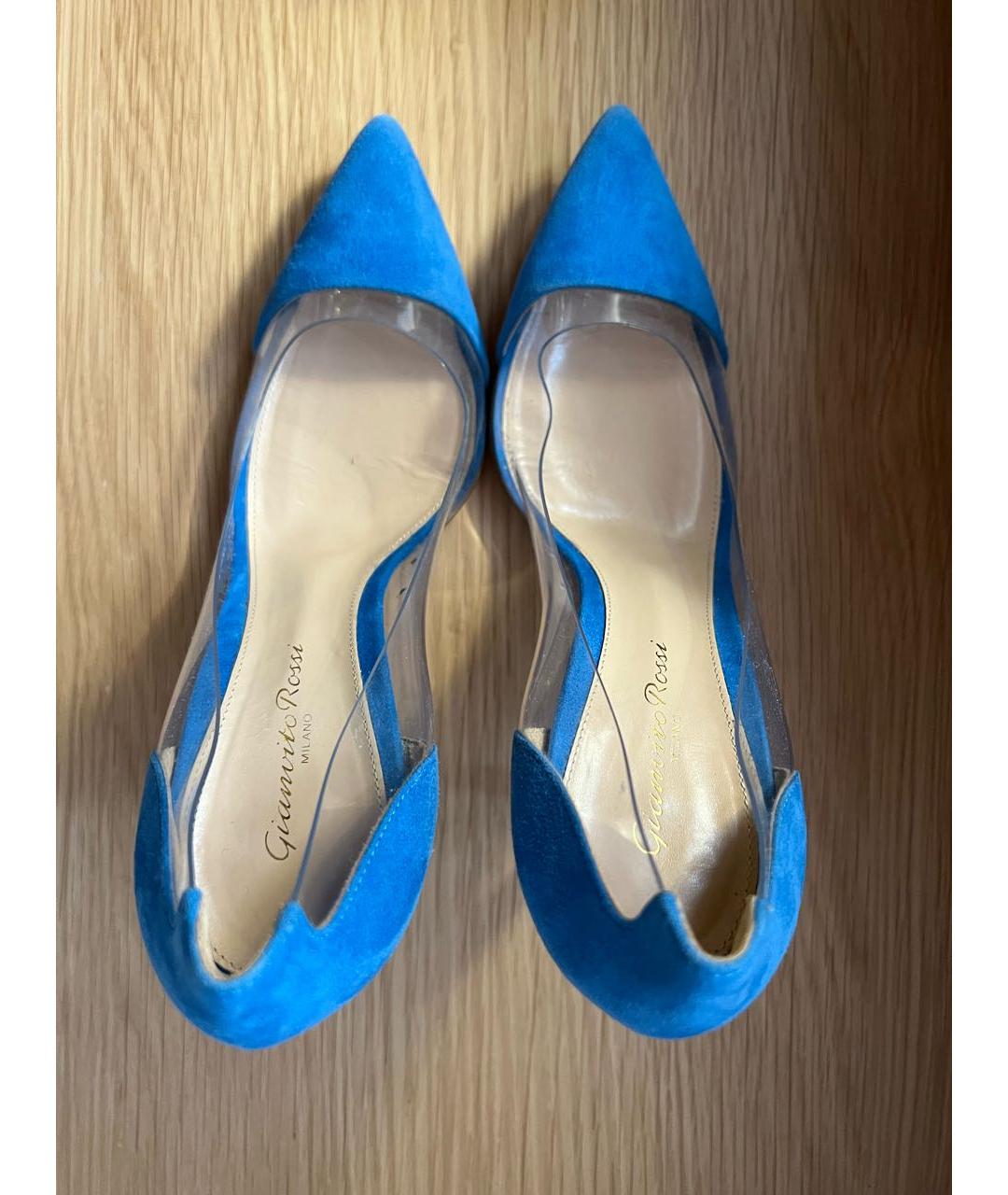 GIANVITO ROSSI Синие замшевые туфли, фото 3
