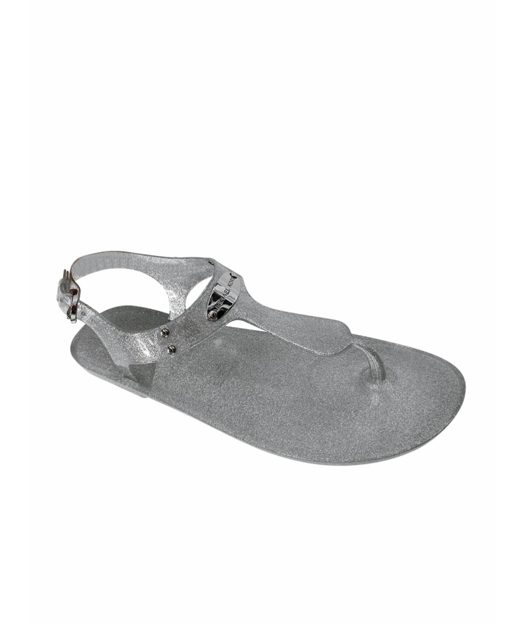 MICHAEL KORS Серебряные резиновые сандалии, фото 1