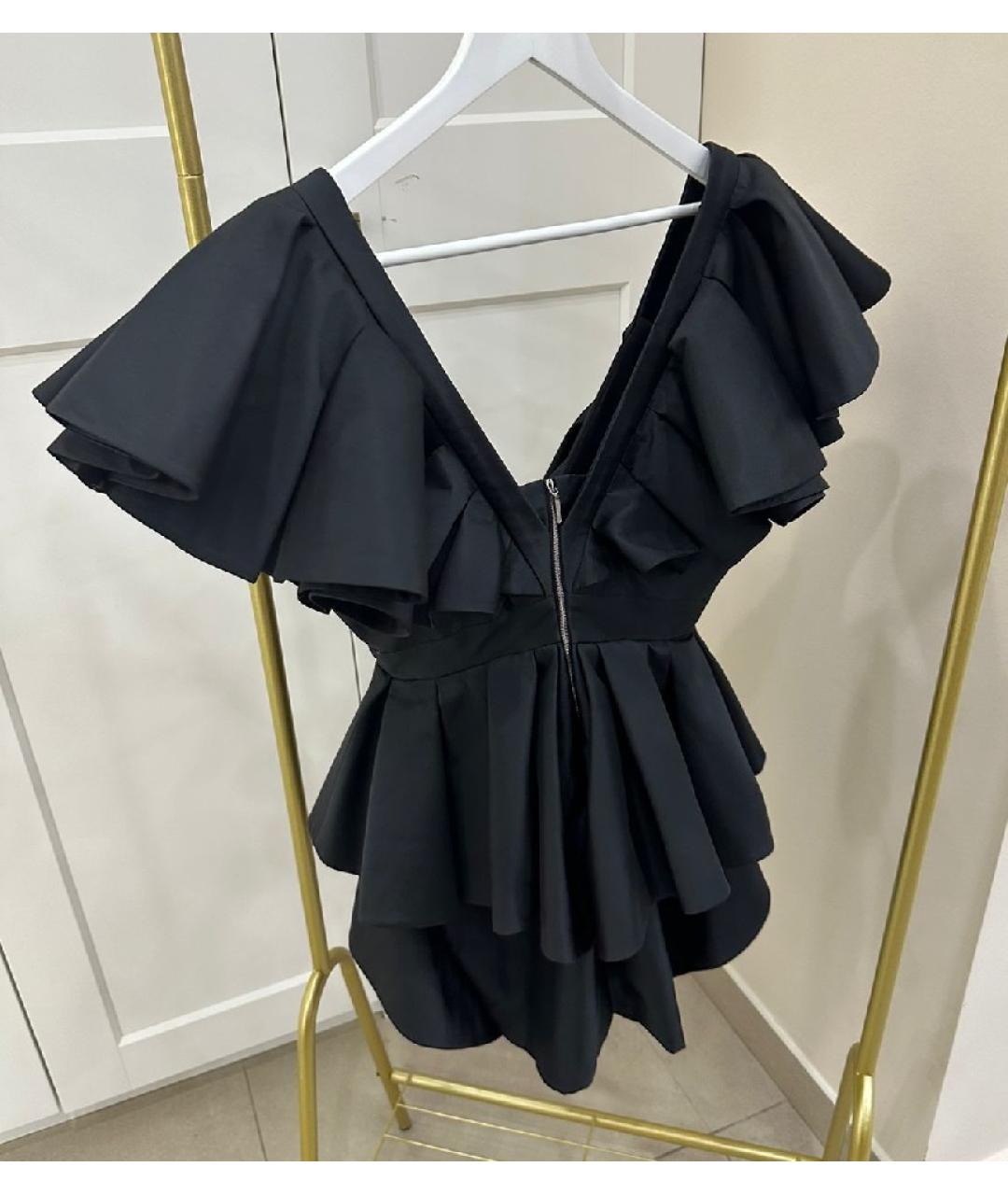 ESTER ABNER Черное шелковое коктейльное платье, фото 5