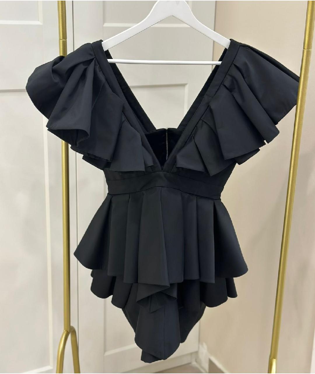 ESTER ABNER Черное шелковое коктейльное платье, фото 2