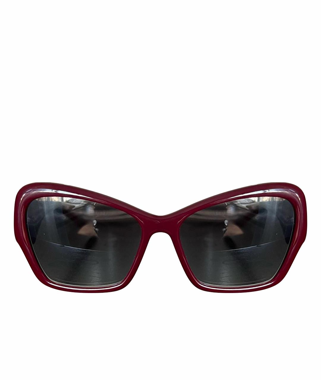 DOLCE&GABBANA Бордовые пластиковые солнцезащитные очки, фото 1