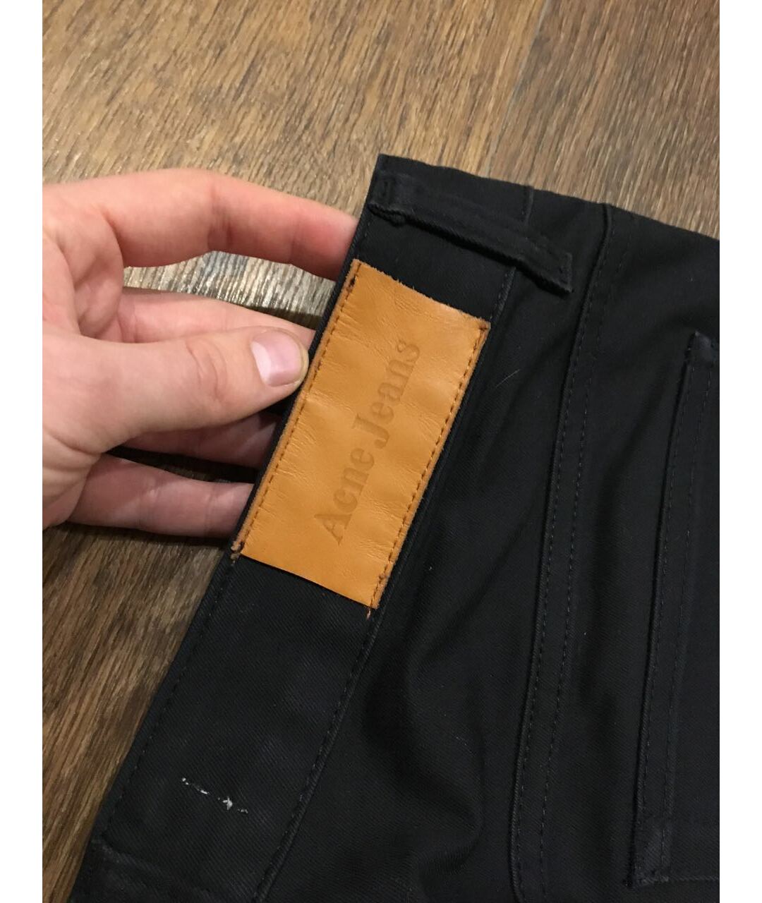 ACNE STUDIOS Черные хлопко-полиэстеровые джинсы скинни, фото 3