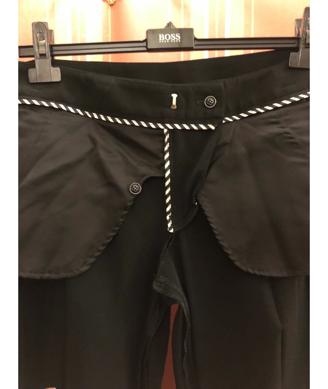 WEEKEND MAX MARA Черные полиэстеровые прямые брюки, фото 6