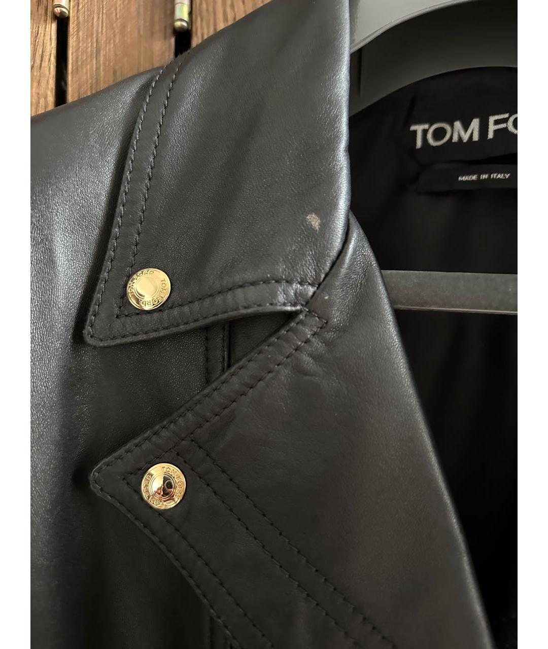 TOM FORD Черная кожаная куртка, фото 7