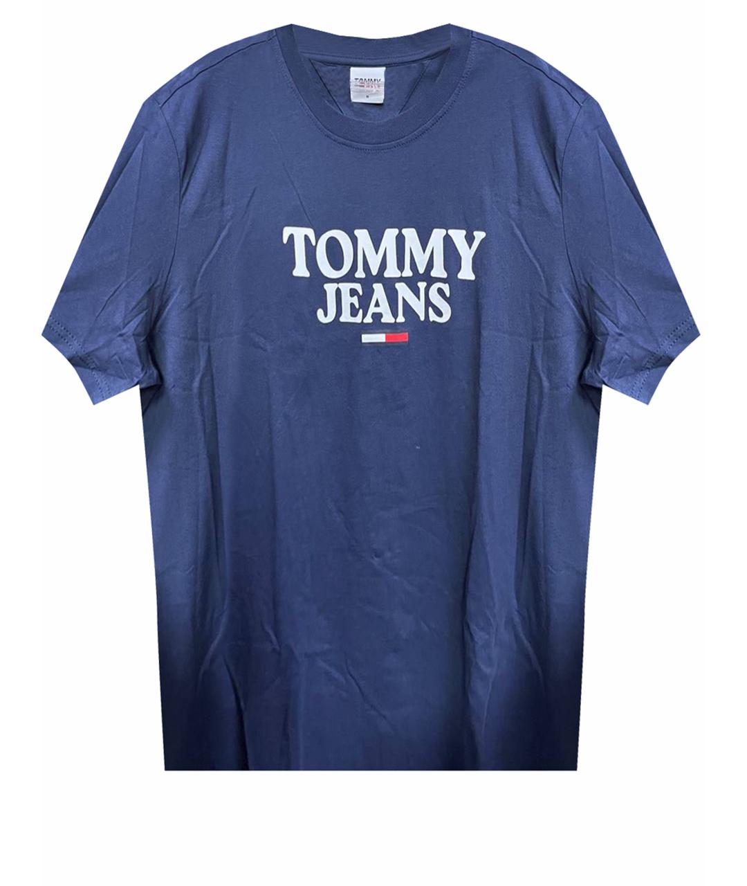 TOMMY HILFIGER Темно-синяя хлопковая футболка, фото 1