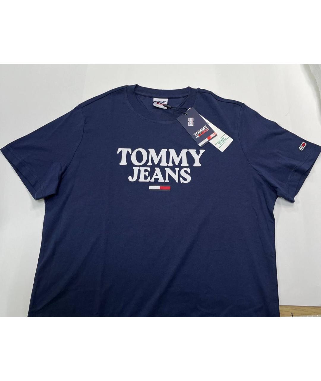TOMMY HILFIGER Темно-синяя хлопковая футболка, фото 2