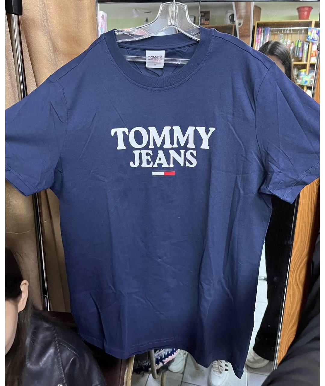 TOMMY HILFIGER Темно-синяя хлопковая футболка, фото 5