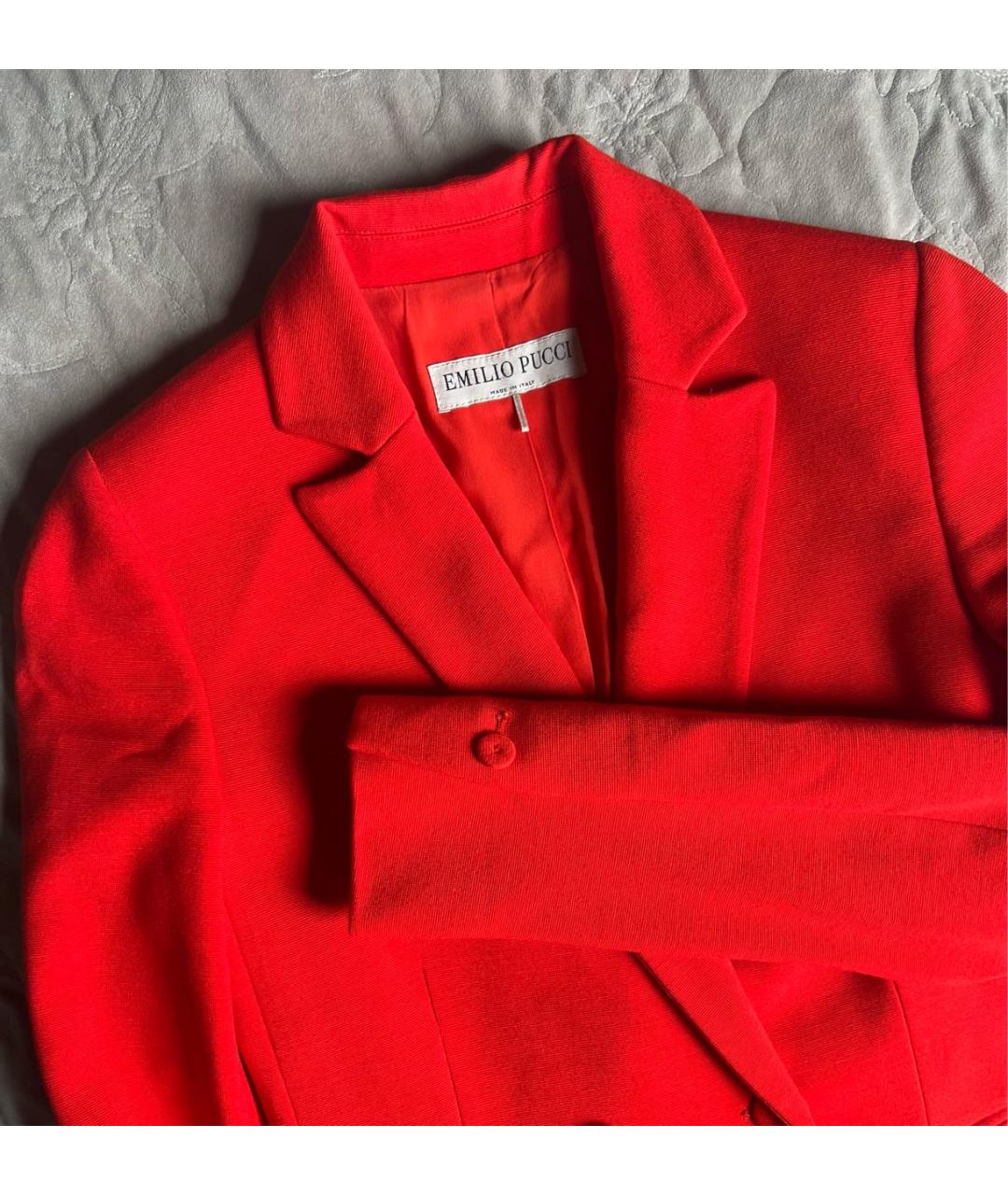 EMILIO PUCCI Красный вискозный жакет/пиджак, фото 3