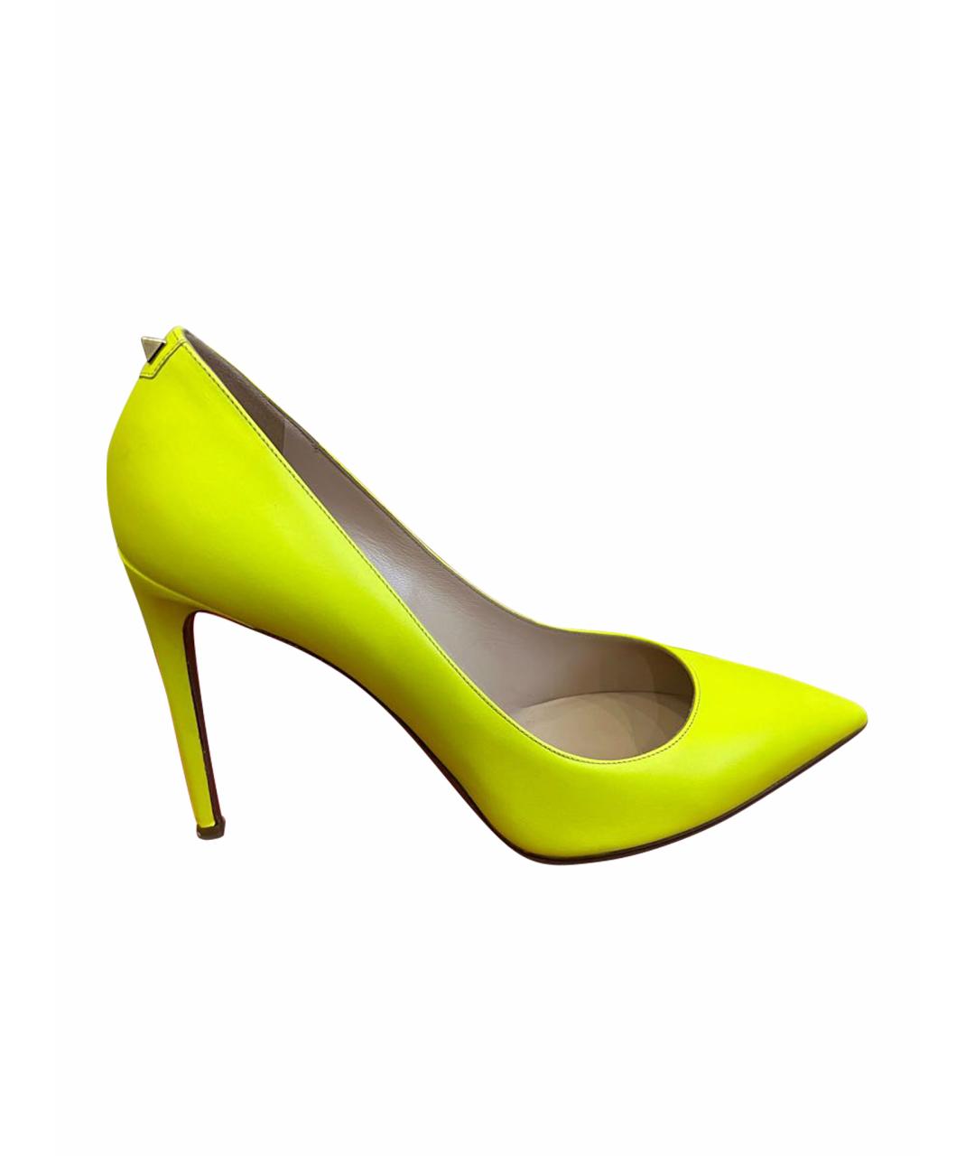 VALENTINO Желтые кожаные туфли, фото 1
