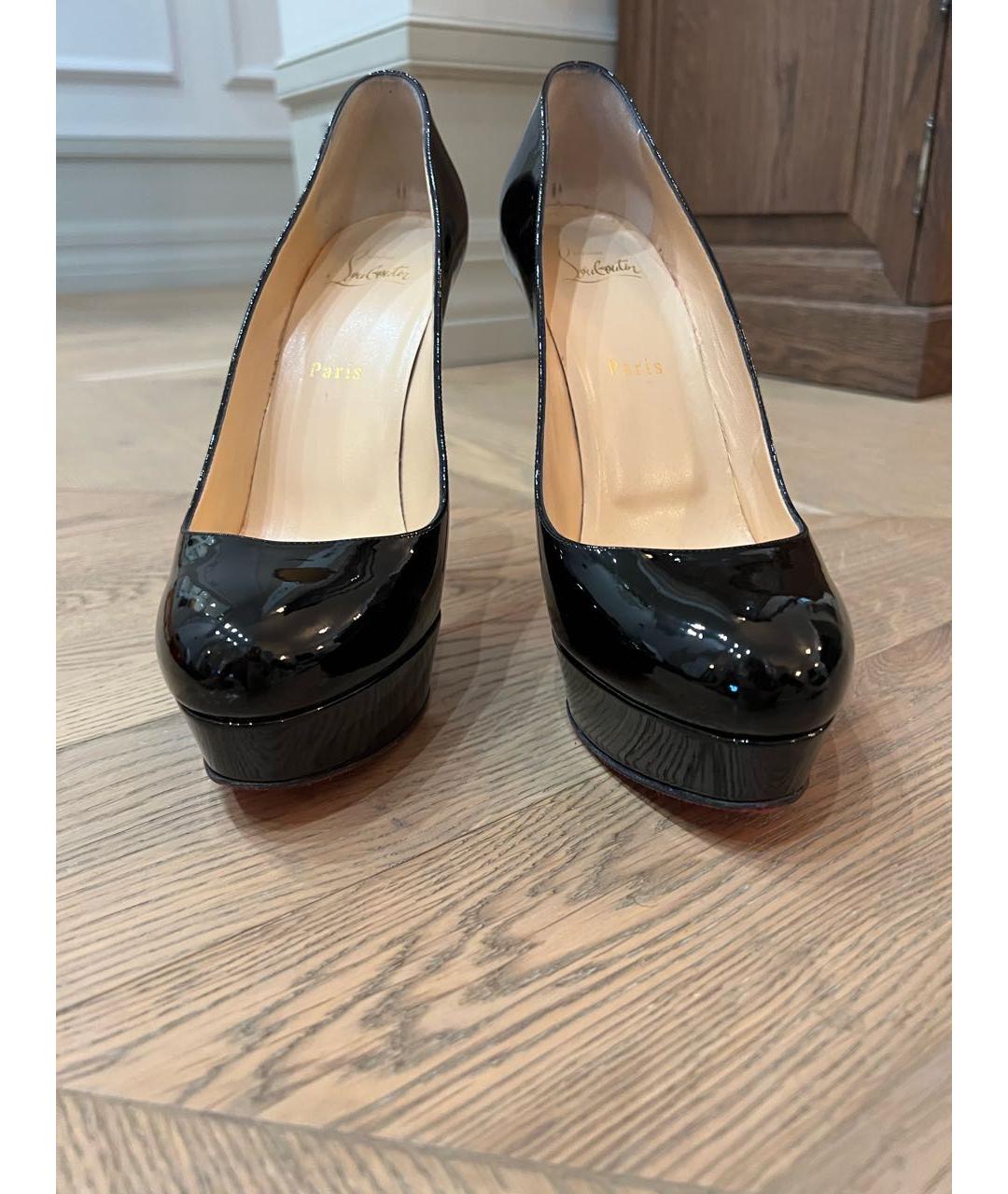 CHRISTIAN LOUBOUTIN Черные туфли из лакированной кожи, фото 6