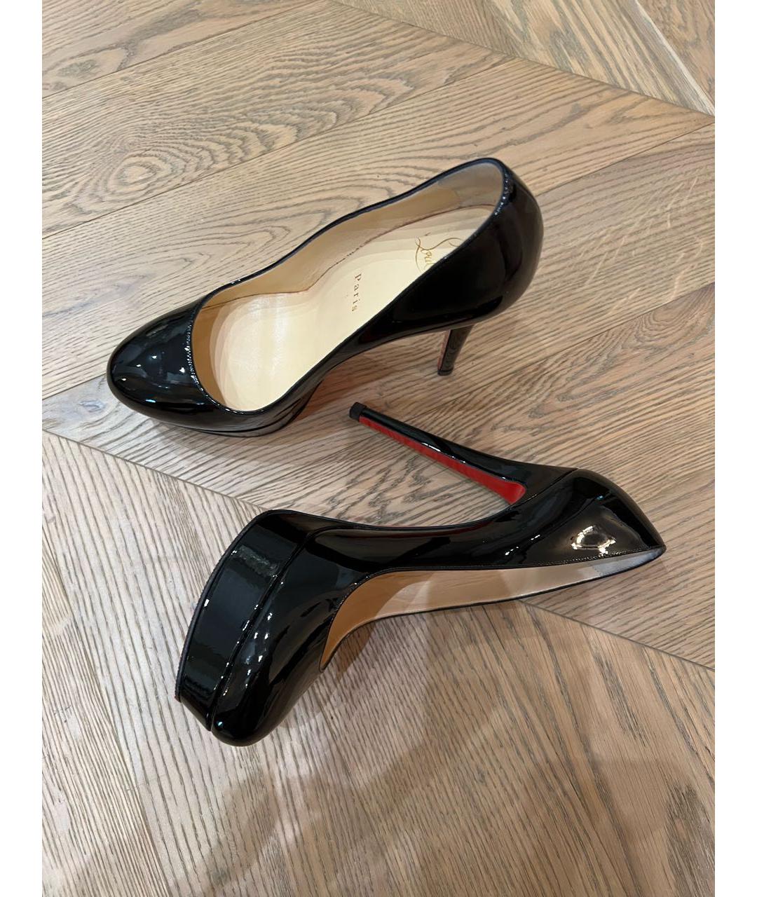 CHRISTIAN LOUBOUTIN Черные туфли из лакированной кожи, фото 8