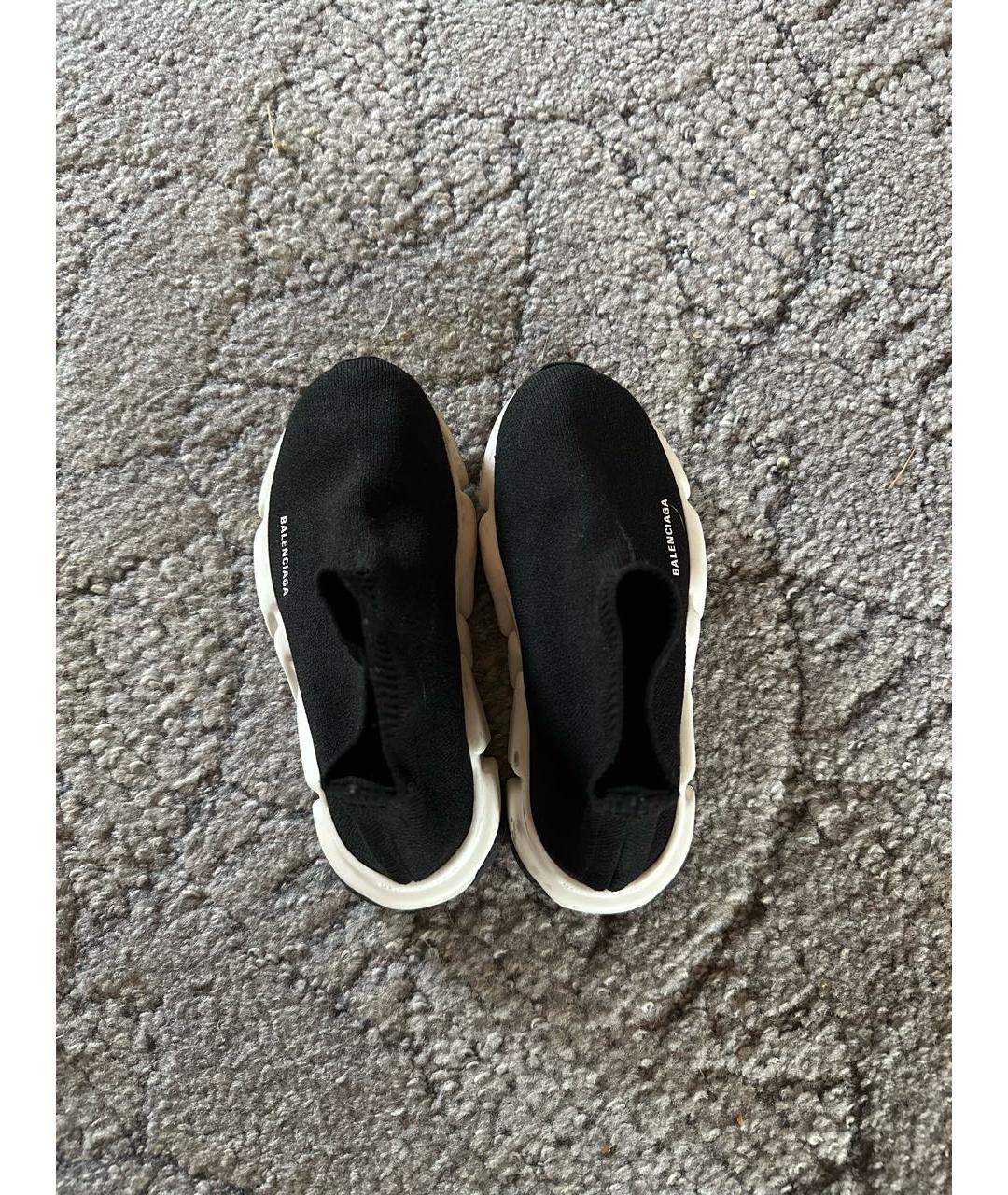 BALENCIAGA Черные текстильные ботинки, фото 3