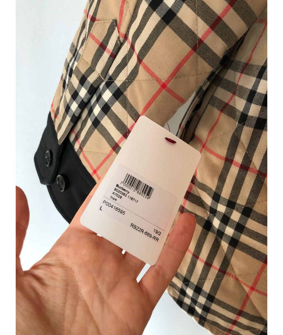 BURBERRY Бежевая шерстяная куртка, фото 6