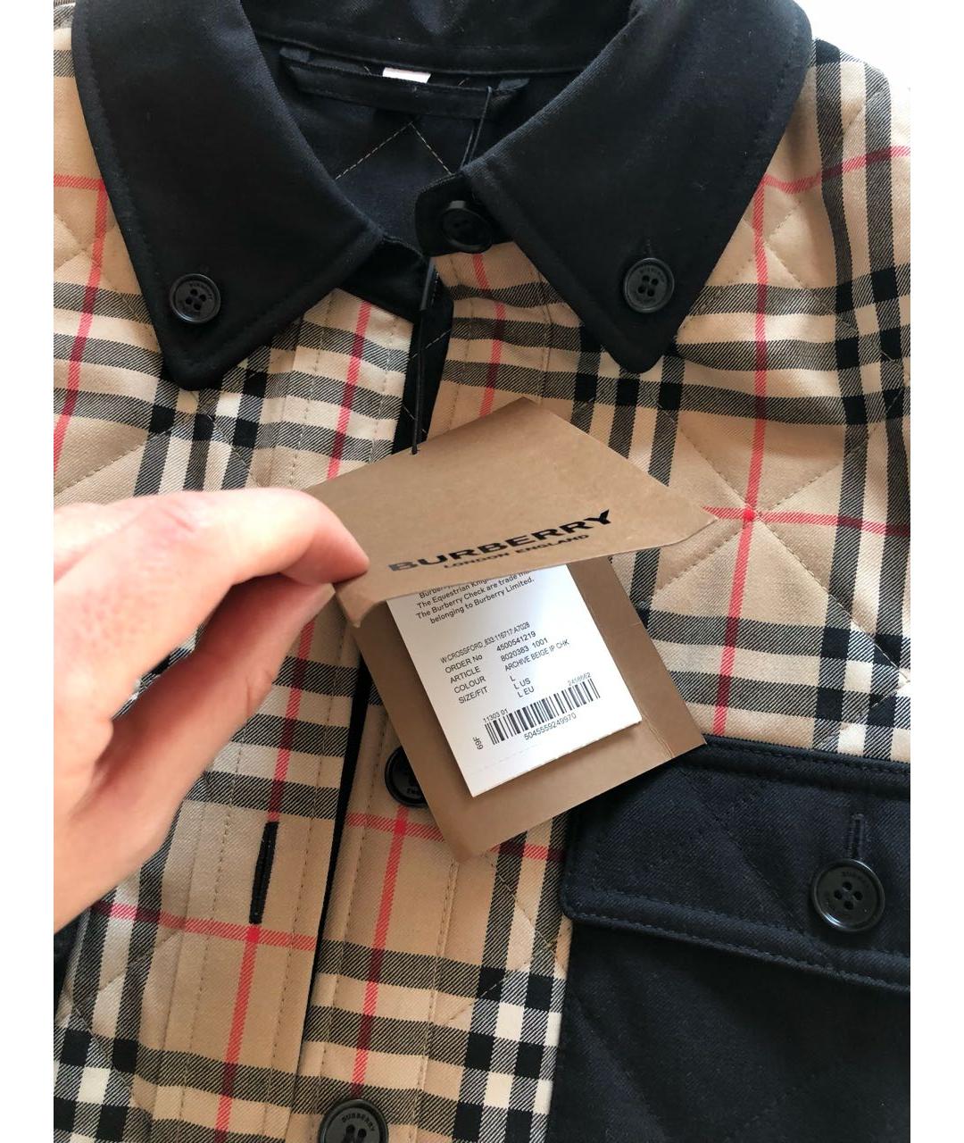 BURBERRY Бежевая шерстяная куртка, фото 7
