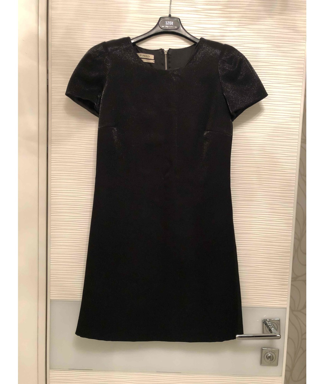 PINKO Черное синтетическое повседневное платье, фото 3