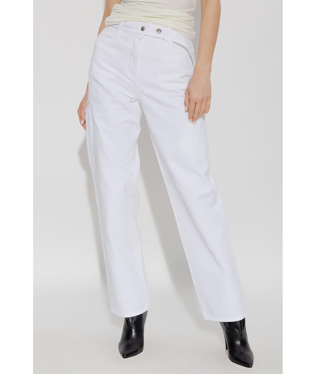 IRO Белые хлопковые прямые джинсы, фото 4
