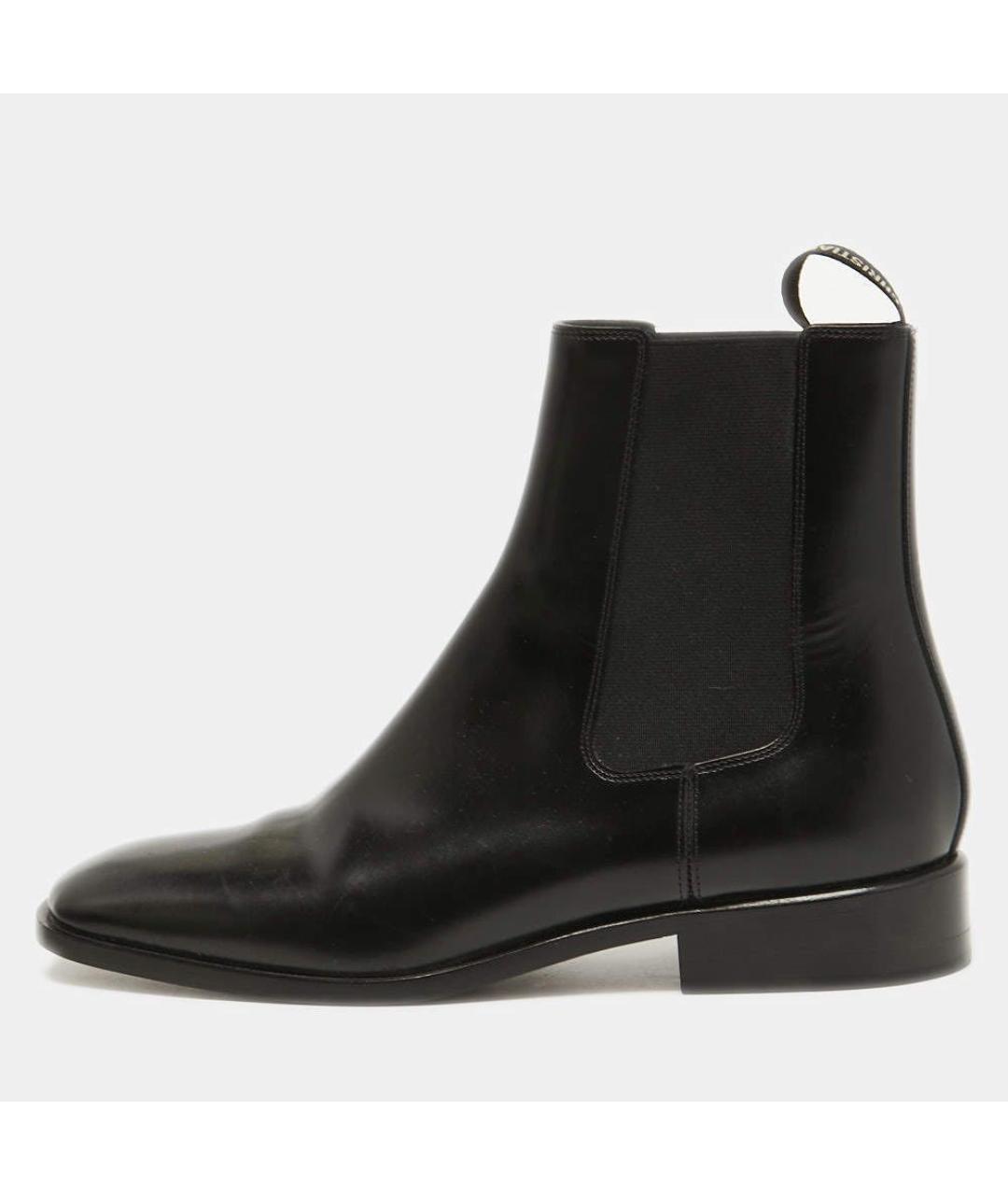 CHRISTIAN DIOR Черные кожаные полусапоги, фото 5