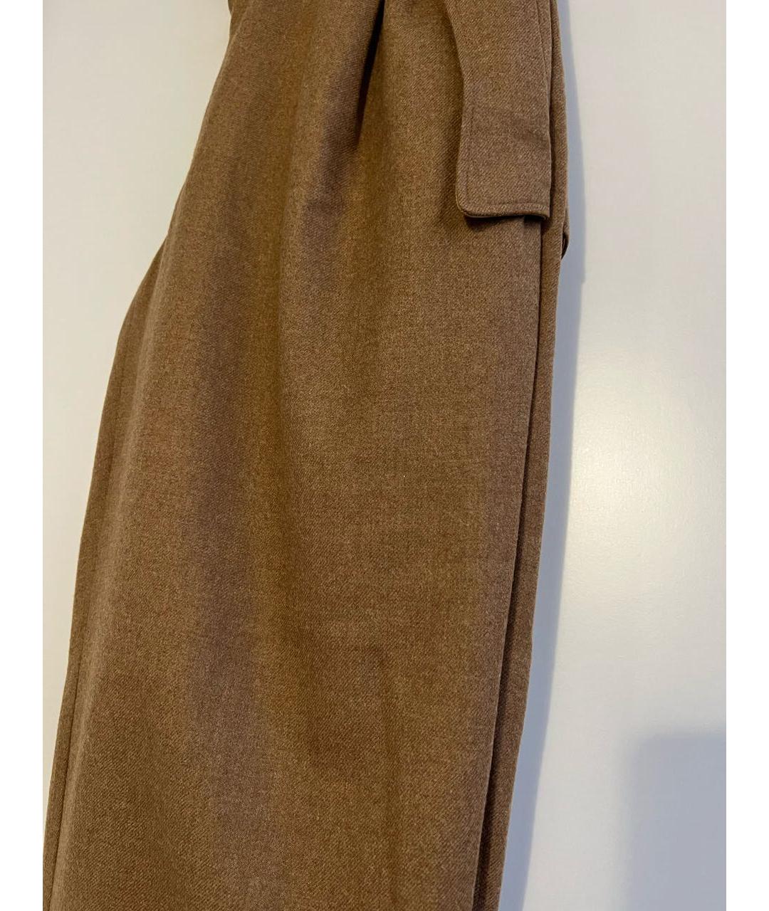HERMES PRE-OWNED Горчичные шерстяные брюки широкие, фото 5