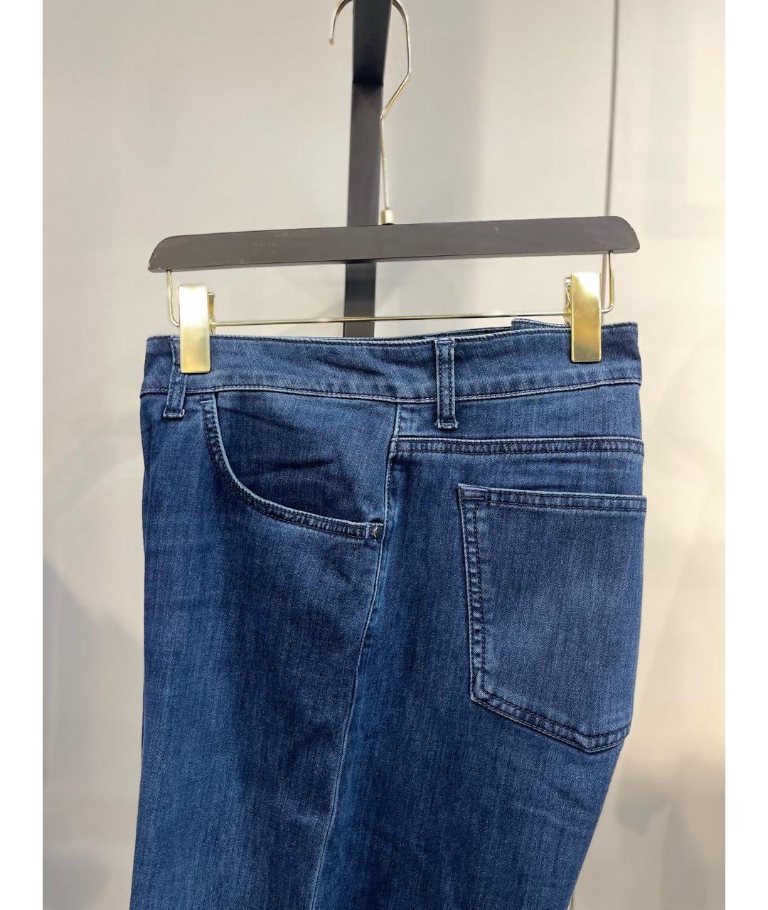 STEFANO RICCI Синие хлопко-лиоцелловые прямые джинсы, фото 6